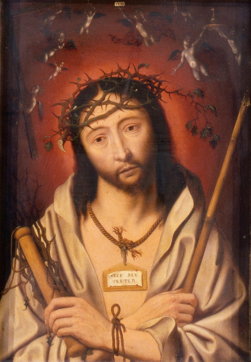 Chrystus cierniem ukoronowany, czyli Ecce Homo, ok. 1525 (olej na płycie) autorstwa Jan Mostaert
