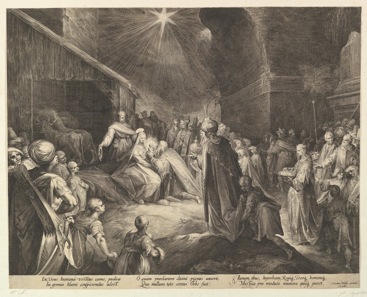 Adoracja Trzech Króli, ca. 1625. autorstwa Jan Muller