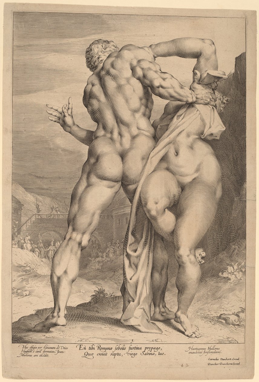 Gwałt Sabiny (widok z tyłu) autorstwa Jan Muller, after Adriaen de Vries