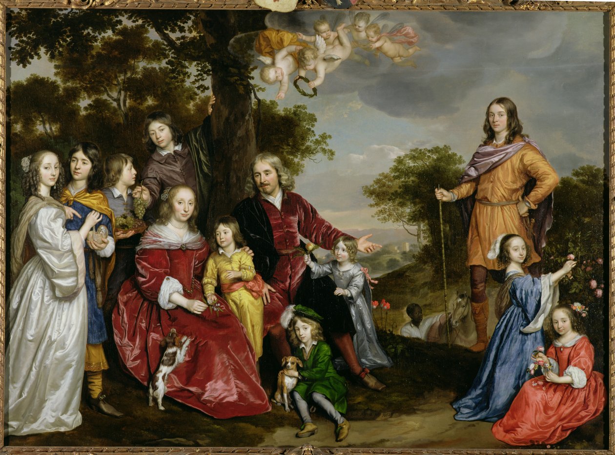 Portret W. van der Kerckhovena i jego rodziny, 1652 autorstwa Jan Mytens or Mijtens