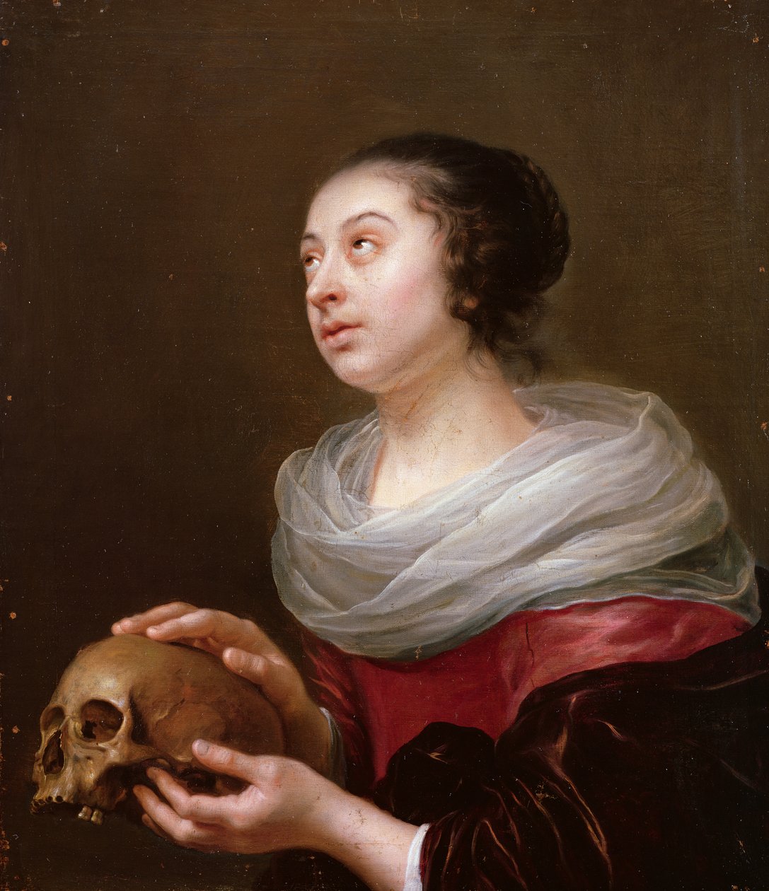 Młoda kobieta trzymająca czaszkę, 1640 autorstwa Jan Olis