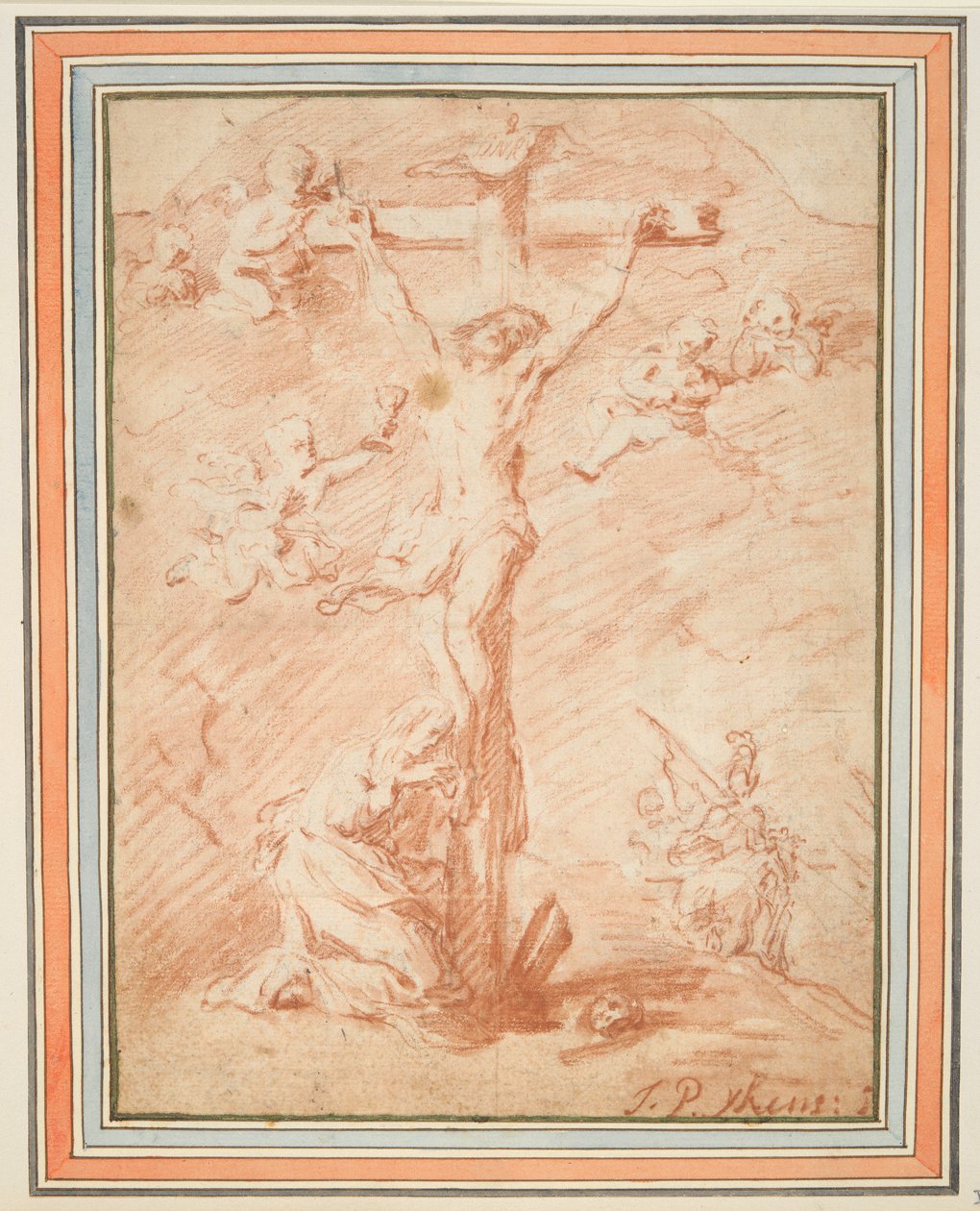 Chrystus na krzyżu ze św. Magdaleną autorstwa Jan Pieter Ykens