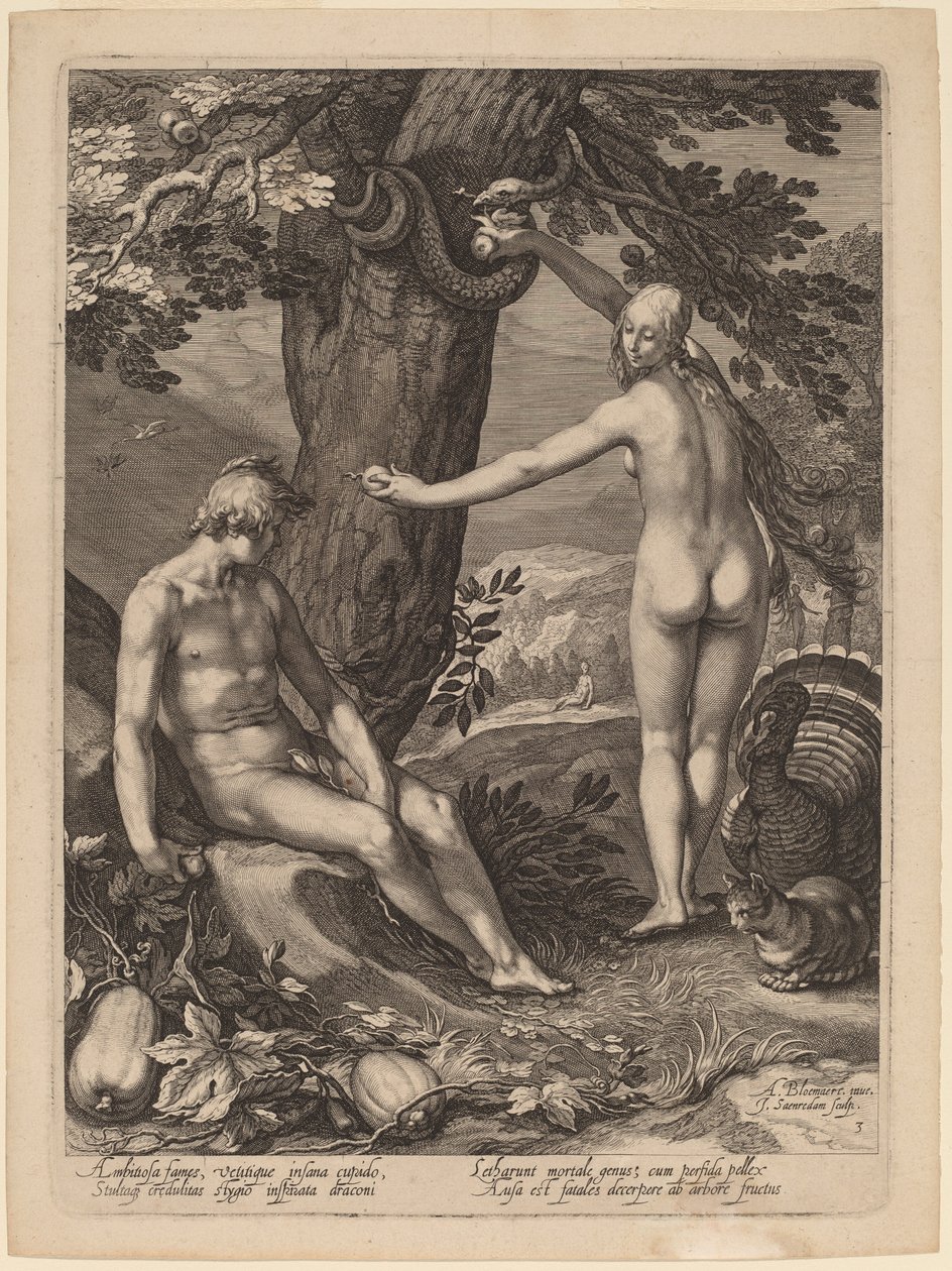 Kuszenie człowieka autorstwa Jan Pietersz Saenredam after Abraham Bloemaert