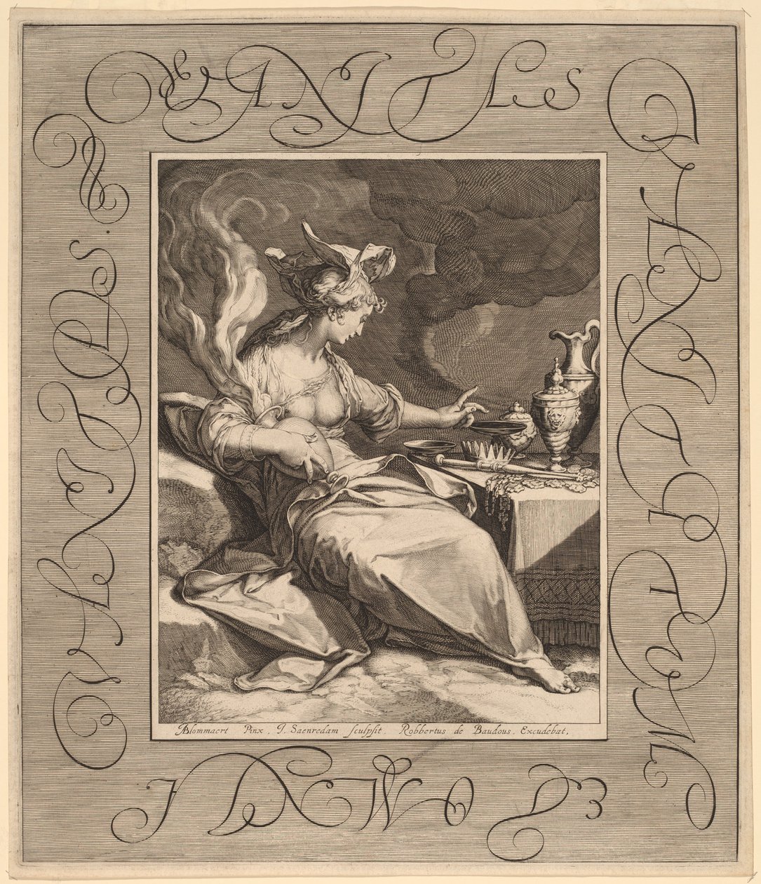 Marność nad marnościami, wszystko marnością! autorstwa Jan Pietersz Saenredam, after Abraham Bloemaert