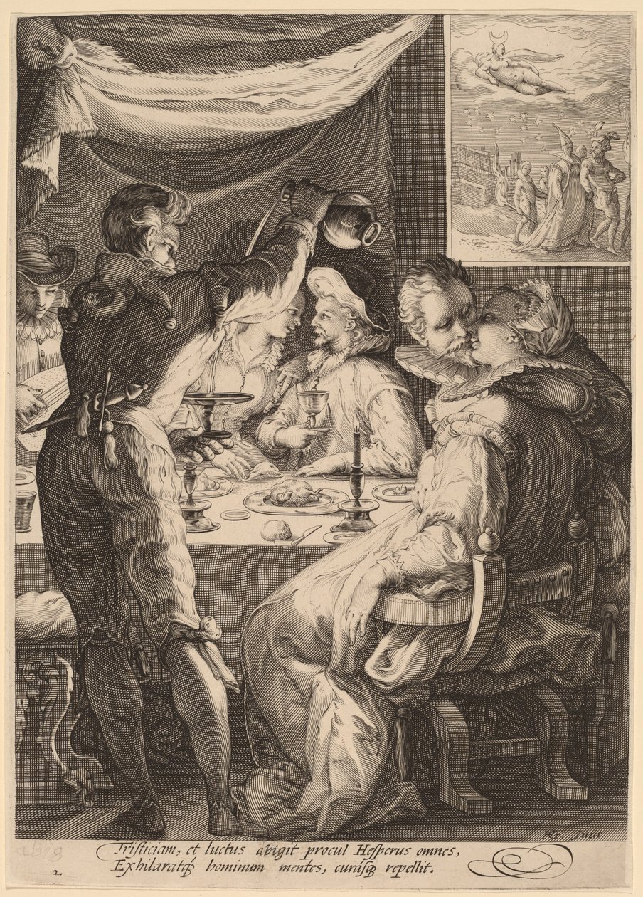 Wieczór autorstwa Jan Pietersz Saenredam, after Hendrik Goltzius