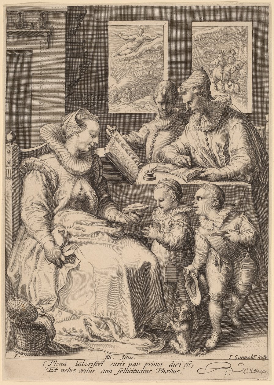 Poranek autorstwa Jan Pietersz Saenredam, after Hendrik Goltzius
