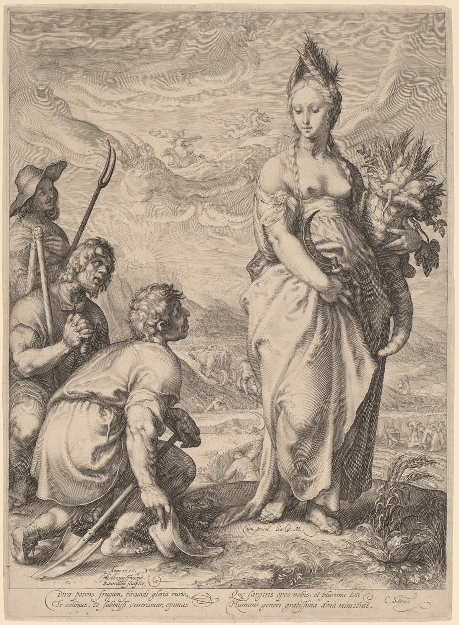 Kult Ceres autorstwa Jan Pietersz Saenredam, after Hendrik Goltzius