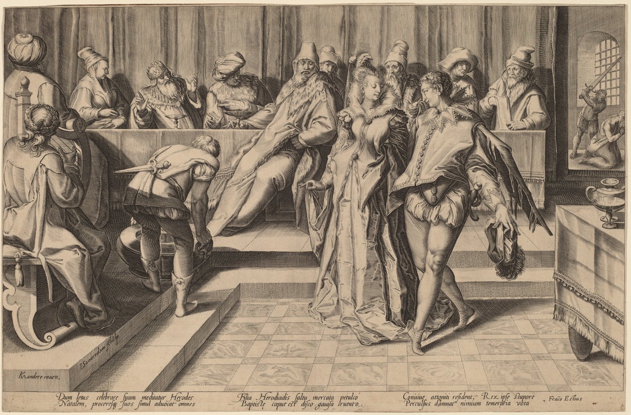 Salome tańczy przed Herodem autorstwa Jan Pietersz Saenredam, after Karel van Mander I