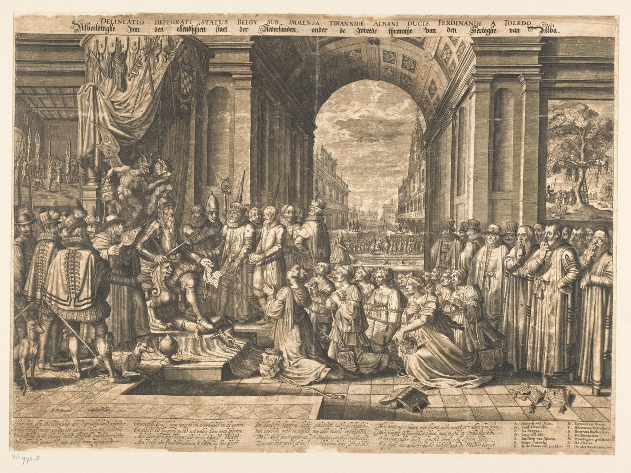 Przedstawienie nędznego stanu Holandii pod okrutną tyranią księcia Alba autorstwa Jan Pietersz. van de Venne