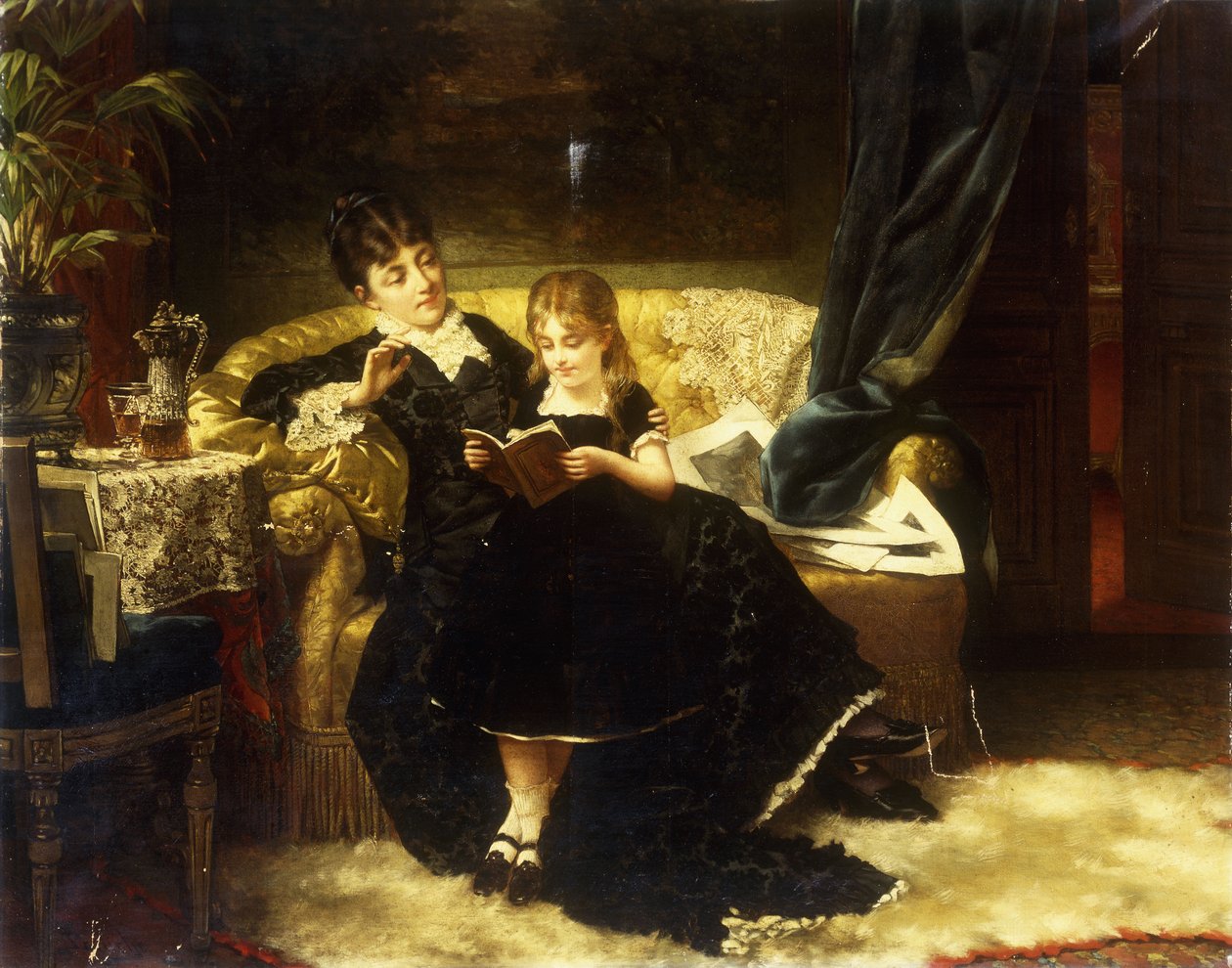 Lekcja, 1883 autorstwa Jan Portielje