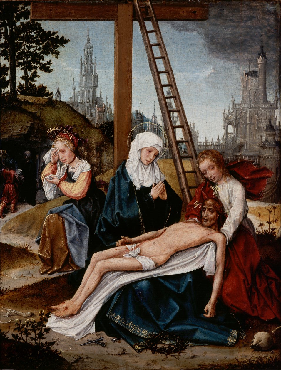 Lamentacja, ok. 1510-15 (olej na płycie) autorstwa Jan Provoost