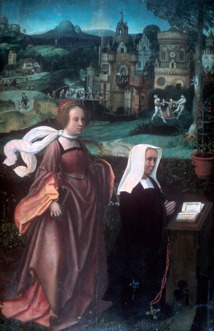 Św Godelieve, c1485-1529 autorstwa Jan Provoost