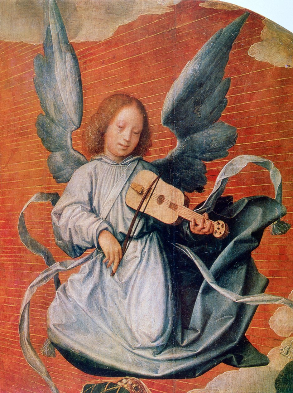 Panna w chwale, szczegół, 1524 autorstwa Jan Provoost