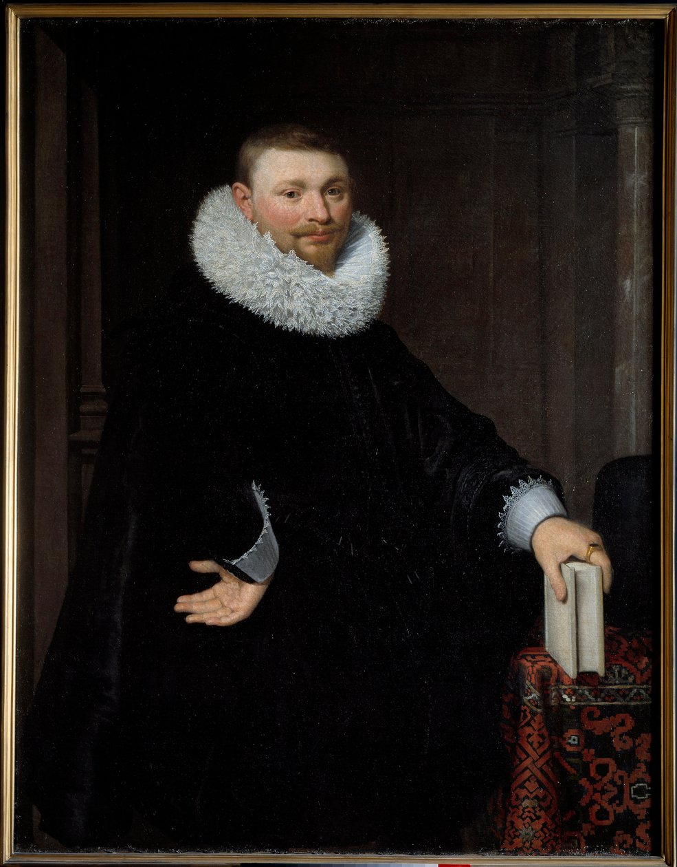 portret pana Piątek Van Vollenhoven Jr. Obraz Jana Van Ravesteyna (ok. 1570-1657) Ec. Hol., ok. 1620. Olej na płótnie. Wymiary: 1,31 X 1,03m. Lille, Muzeum Sztuk Pięknych autorstwa Jan Ravesteyn