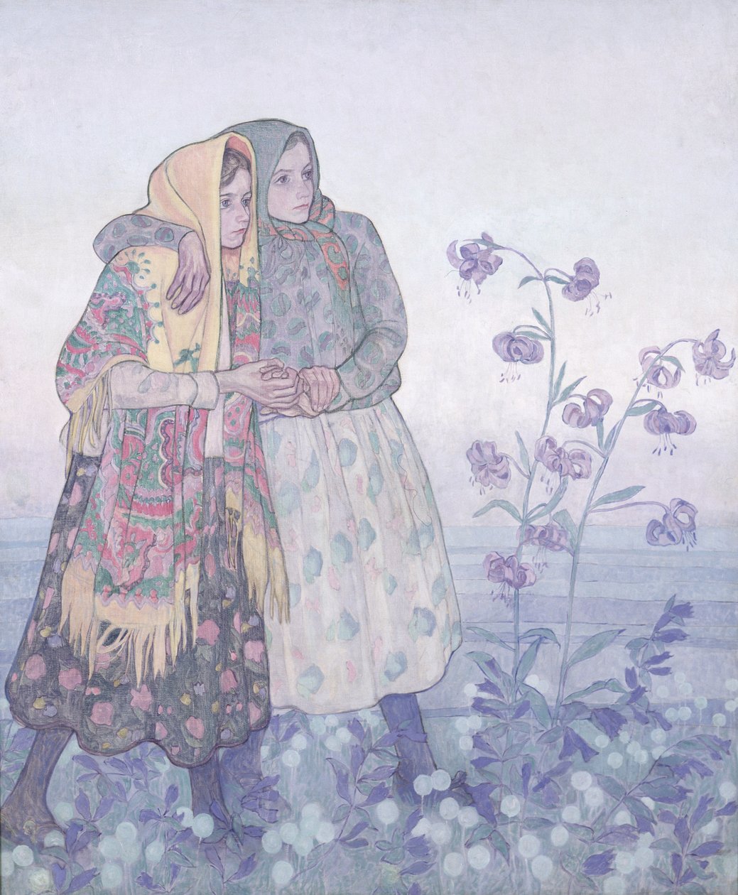 Procesja Podhalan, ok. 1910 (tempera na płótnie) autorstwa Jan Rembowski
