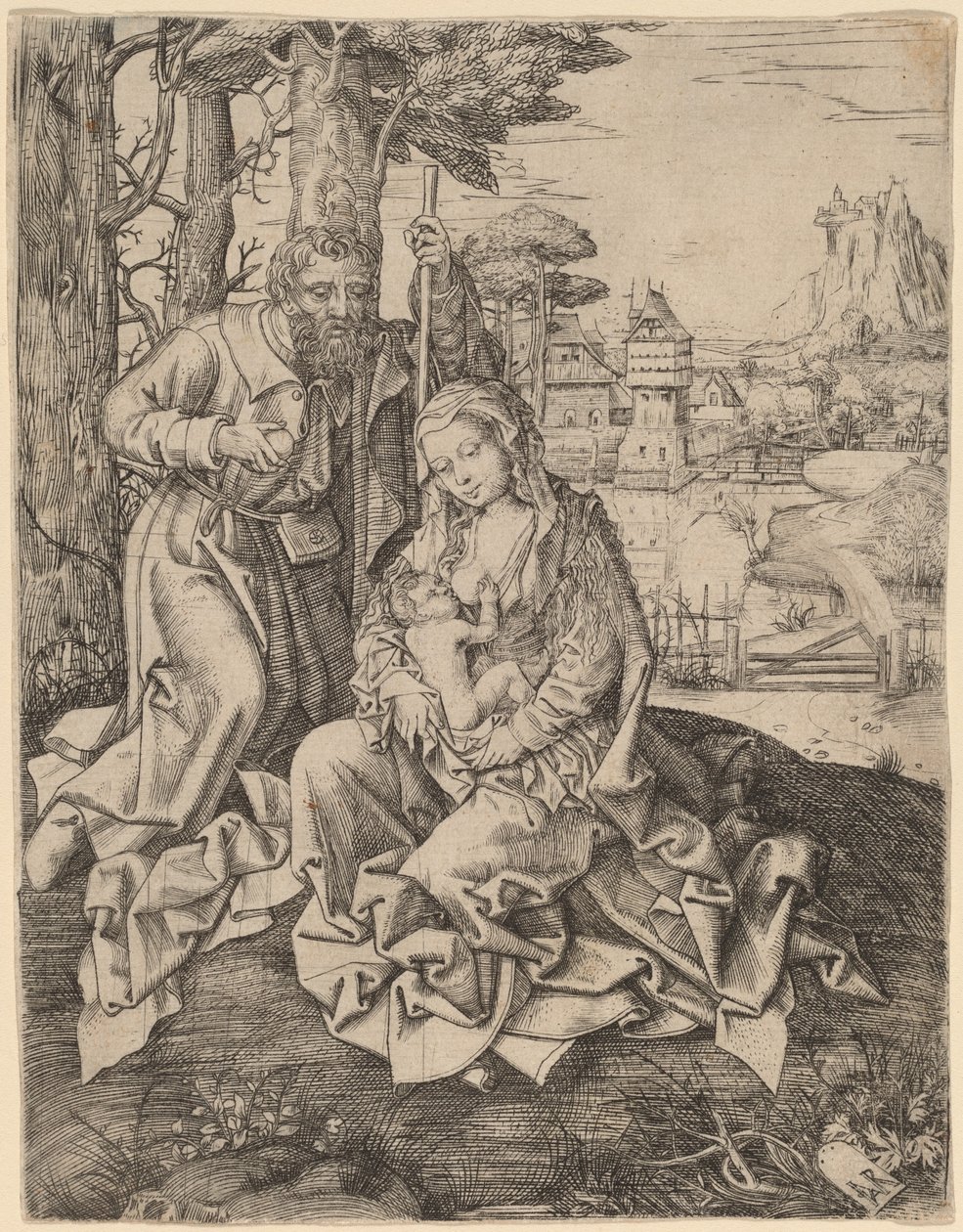 Święta Rodzina w krajobrazie autorstwa Jan Rombouts the Elder