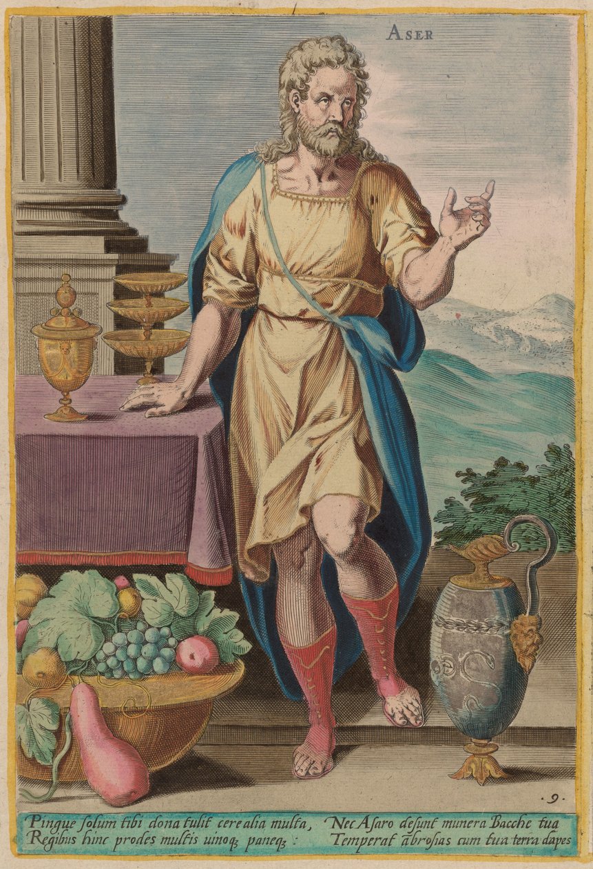 Asher autorstwa Jan Sadeler I after Crispen van den Broecke