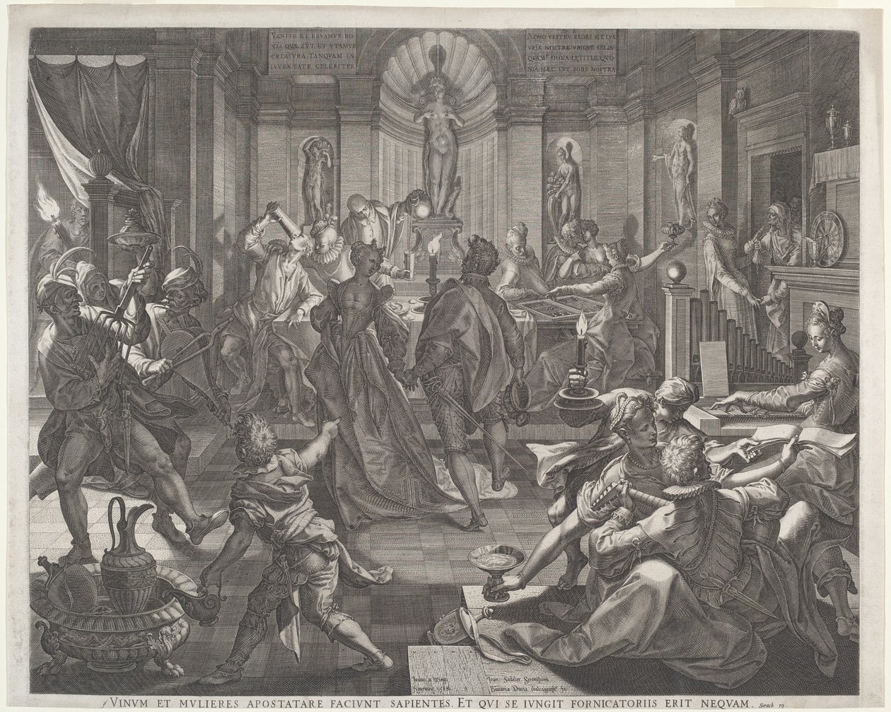 Dom przyjemności autorstwa Jan Sadeler I, after Joos van Winghe