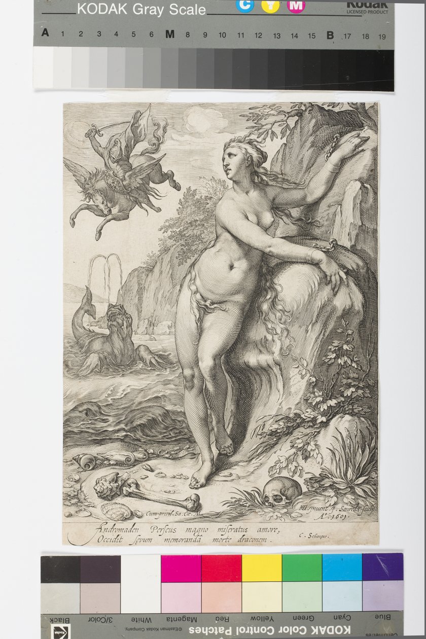 Andromeda, c.1609 (grawerowanie) autorstwa Jan Saenredam
