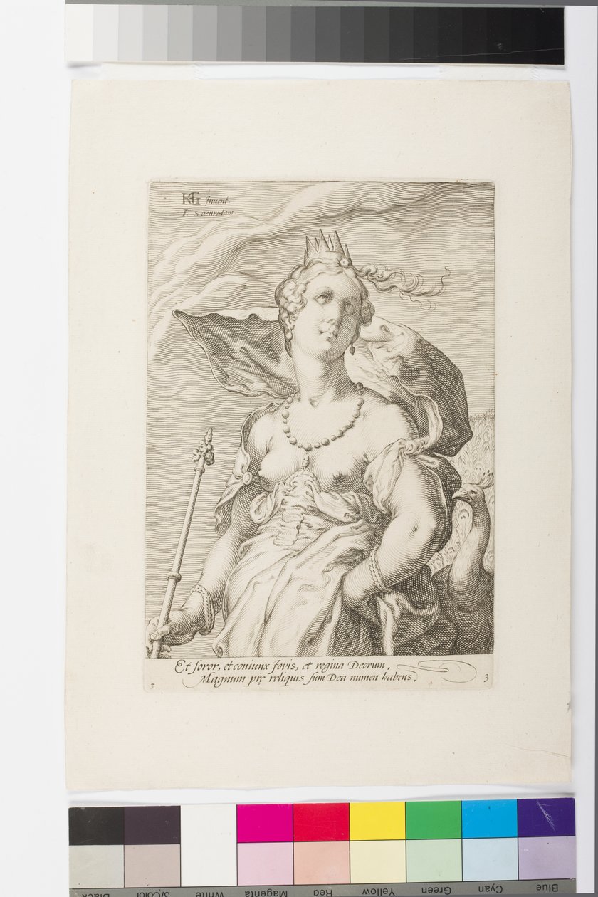 Juno (grawerowanie) autorstwa Jan Saenredam