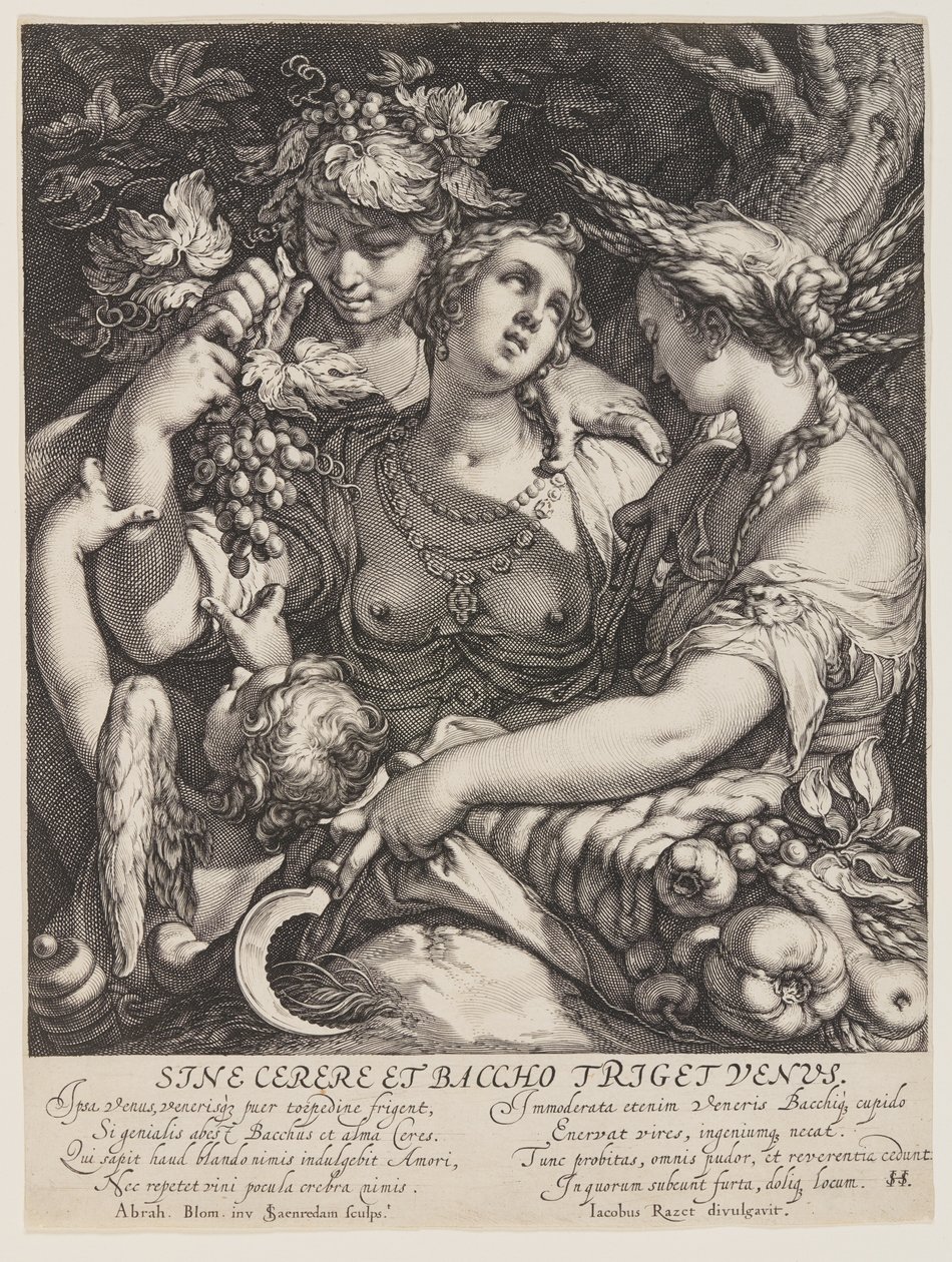 Sine Cerere i Baccho Friget Venus autorstwa Jan Saenredam