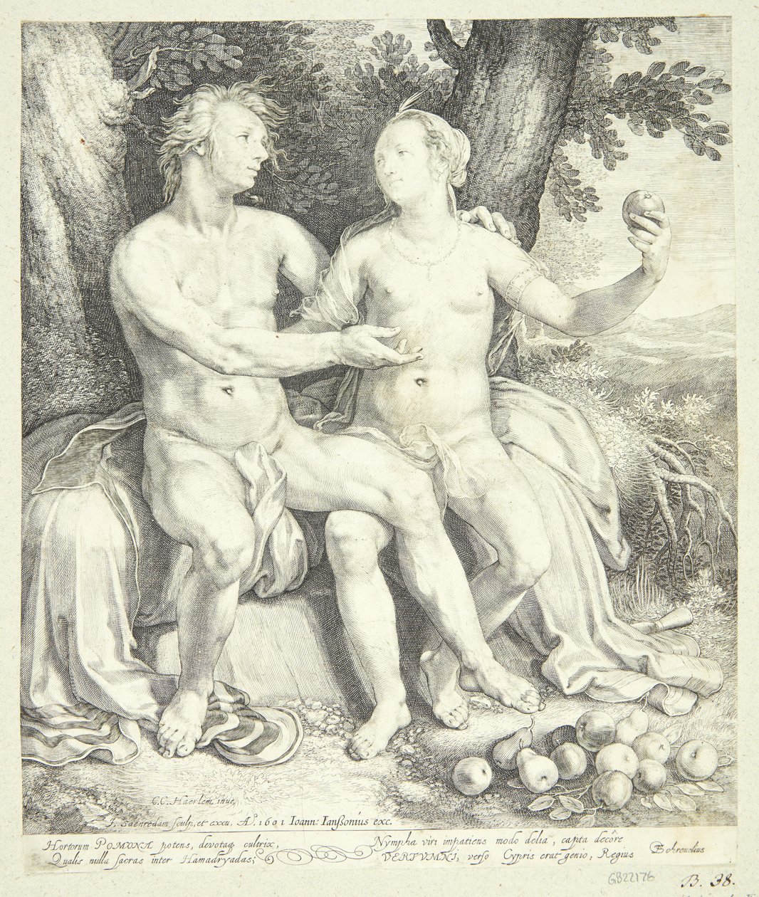 Vertumnus i Pomona autorstwa Jan Saenredam