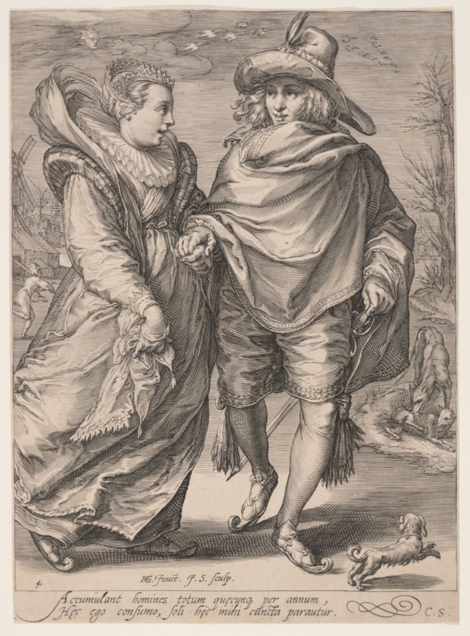 Winter (Young Couple Skating), z filmu Cztery pory roku autorstwa Jan Saenredam