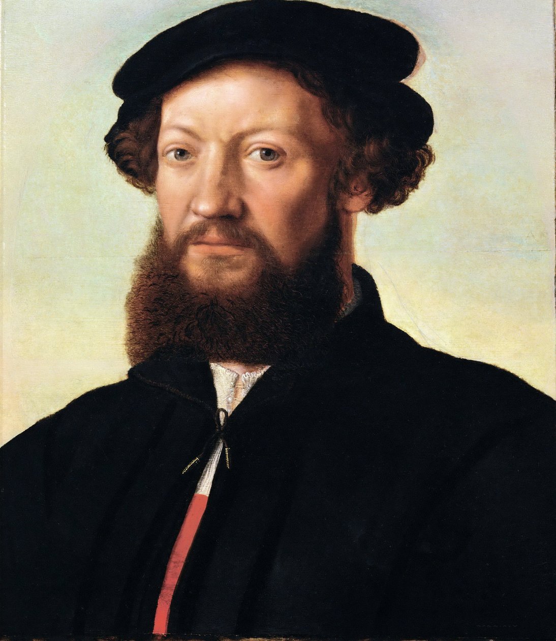 Portret mężczyzny - Jan Sanders van Hemessen (ok. 1500-ok. 1566). Olej na drewnie, ok. 1555. Wymiar: 47x39 cm. Muzeum Historii Sztuki, Wiedeń autorstwa Jan Sanders van Hemessen