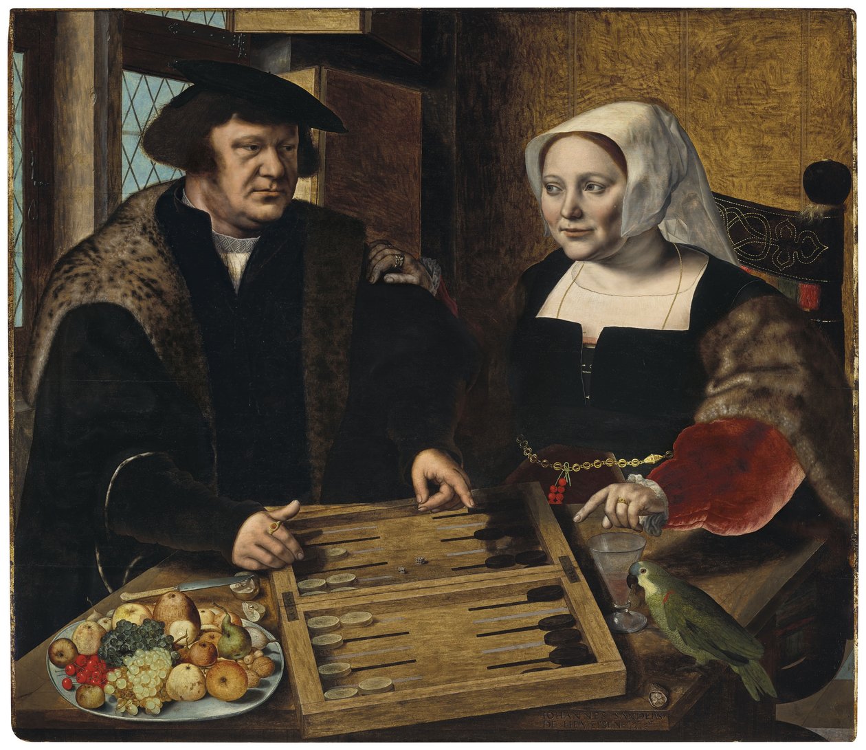 Portret pary grającej w trictrac autorstwa Jan Sanders van Hemessen