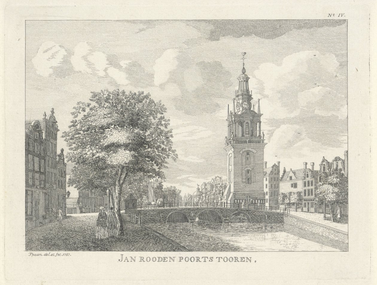Jan Roodenpoortstoren w Amsterdamie Jan Rooden Poorts Tooren (tytuł na obiekcie) autorstwa Jan Spaan