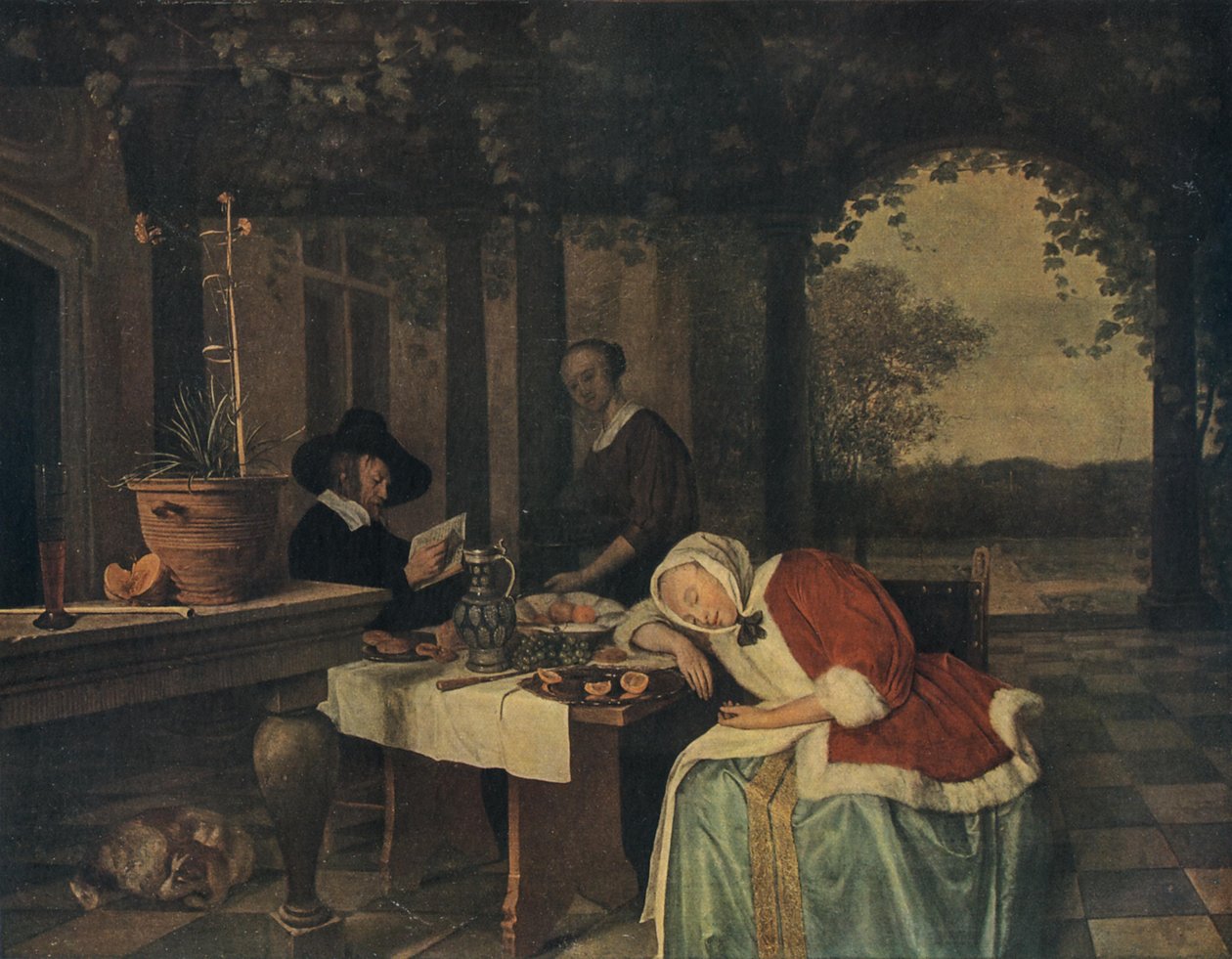 Po posiłku autorstwa Jan Steen