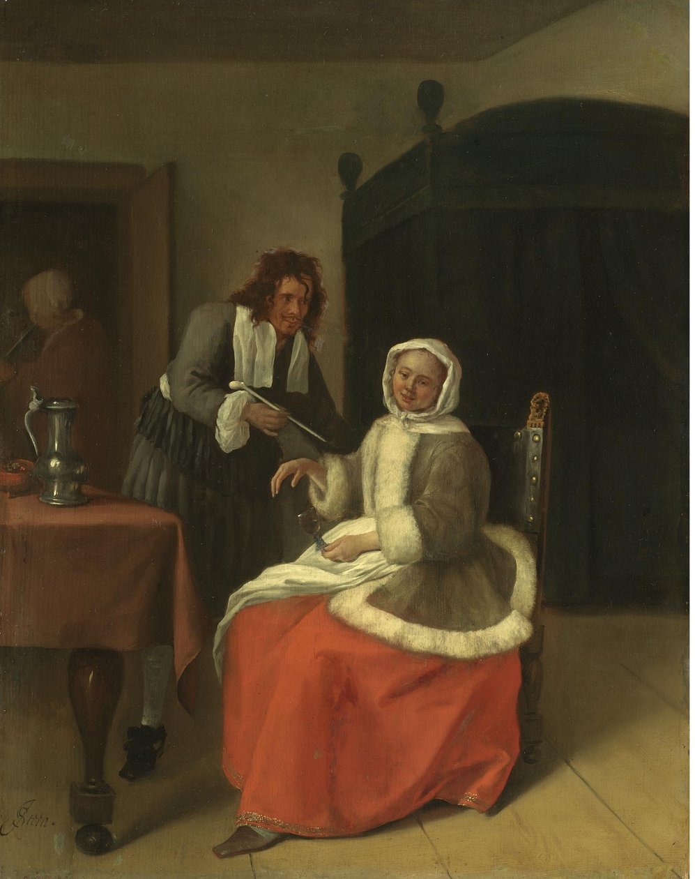 Miłośnicy wina autorstwa Jan Steen