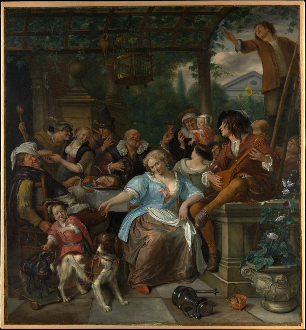 Wesołe towarzystwo na tarasie autorstwa Jan Steen