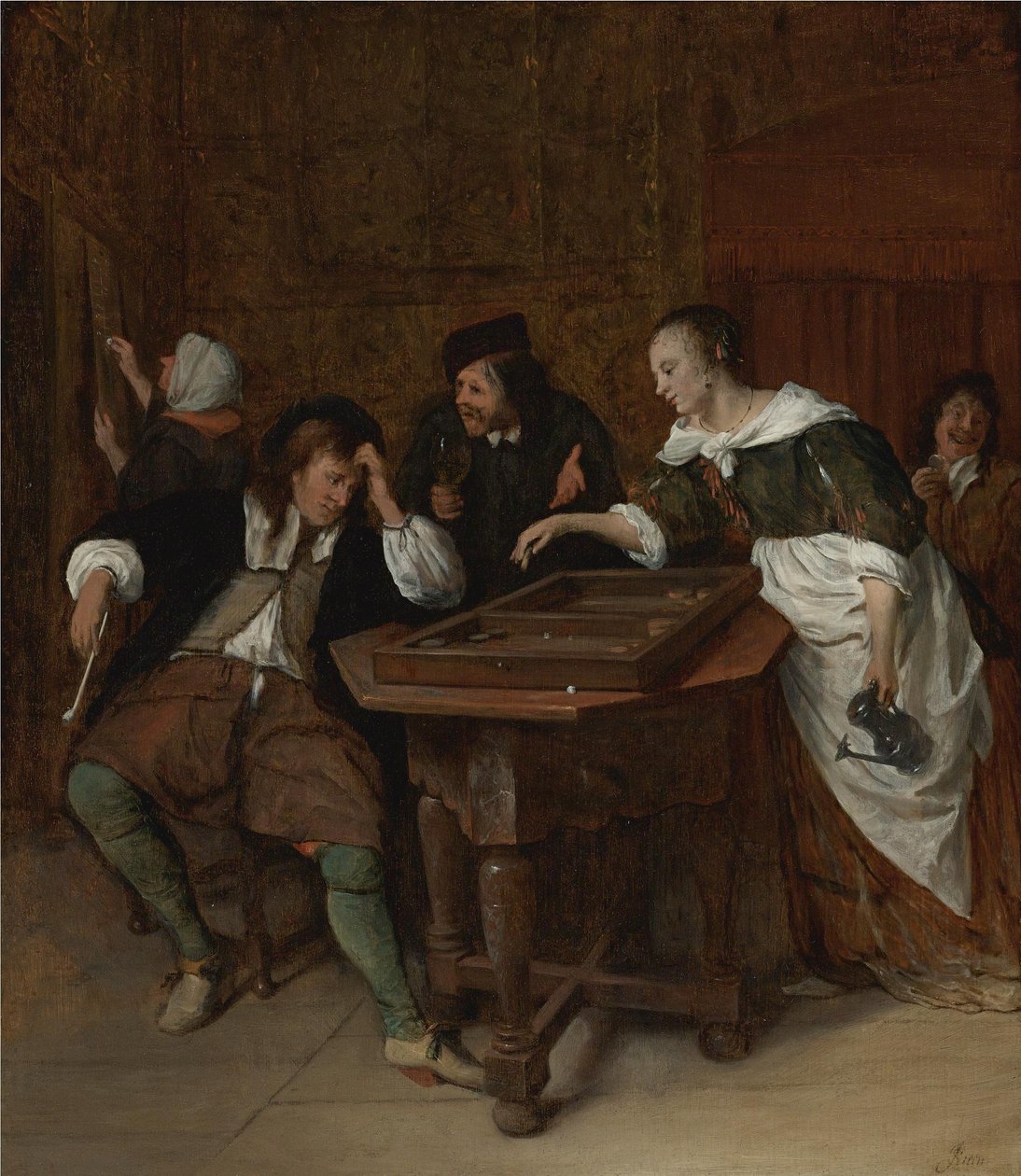Gracze Tric-Trac autorstwa Jan Steen
