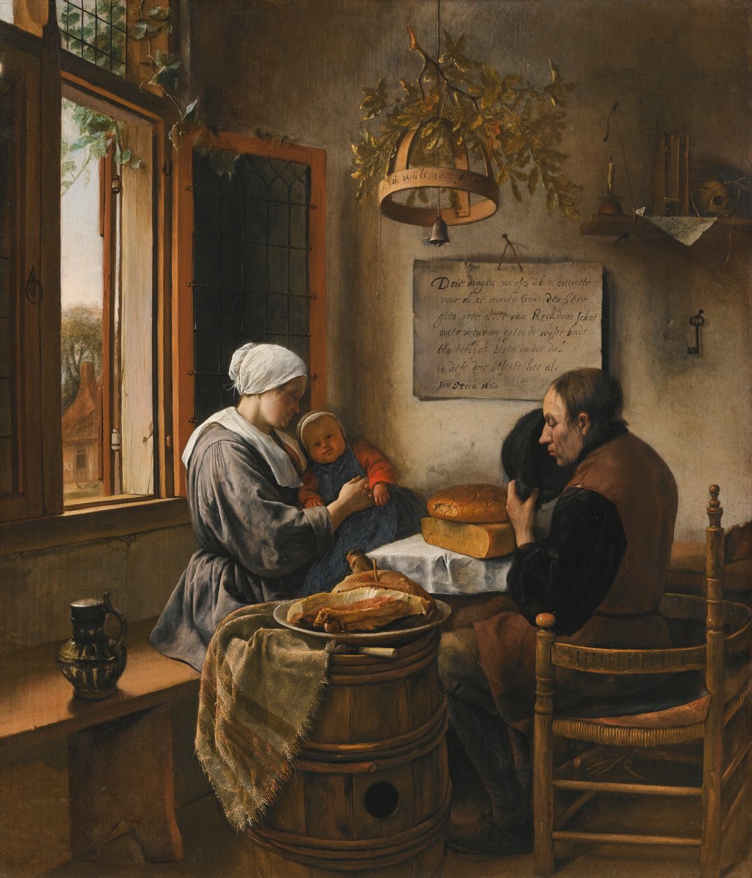 Modlitwa przed posiłkiem autorstwa Jan Steen