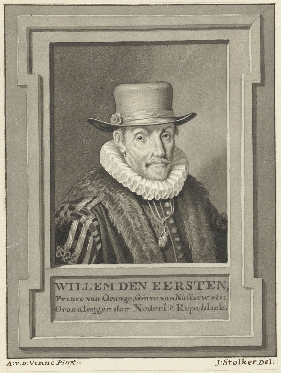 Portret Wilhelma I, księcia Orange-Nassau autorstwa Jan Stolker