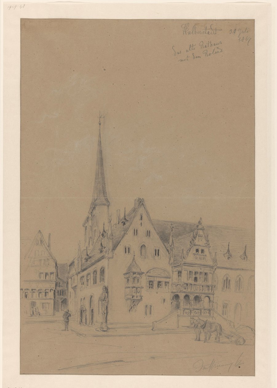 Ratusz z Roelantami w Halberstadt autorstwa Jan Striening