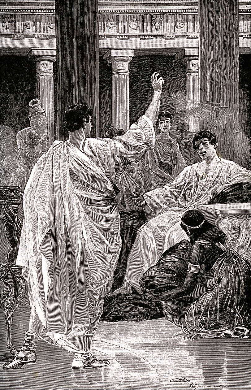 Vinicius twarzą do Petrone, ok. 1900-20 (ilustracja) autorstwa Jan Styka