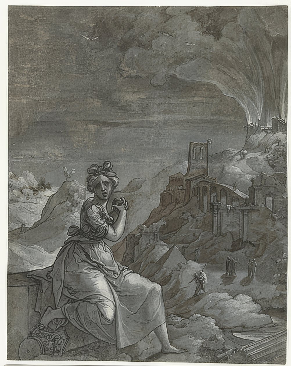 Kasandra opłakuje upadek Troi. 1550-55 autorstwa Jan Swart Van Groningen
