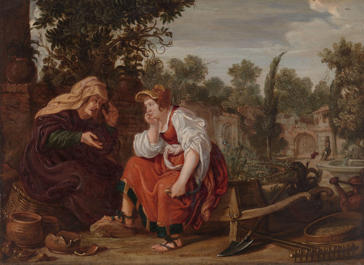 Vertumnus i Pomona autorstwa Jan Tengnagel