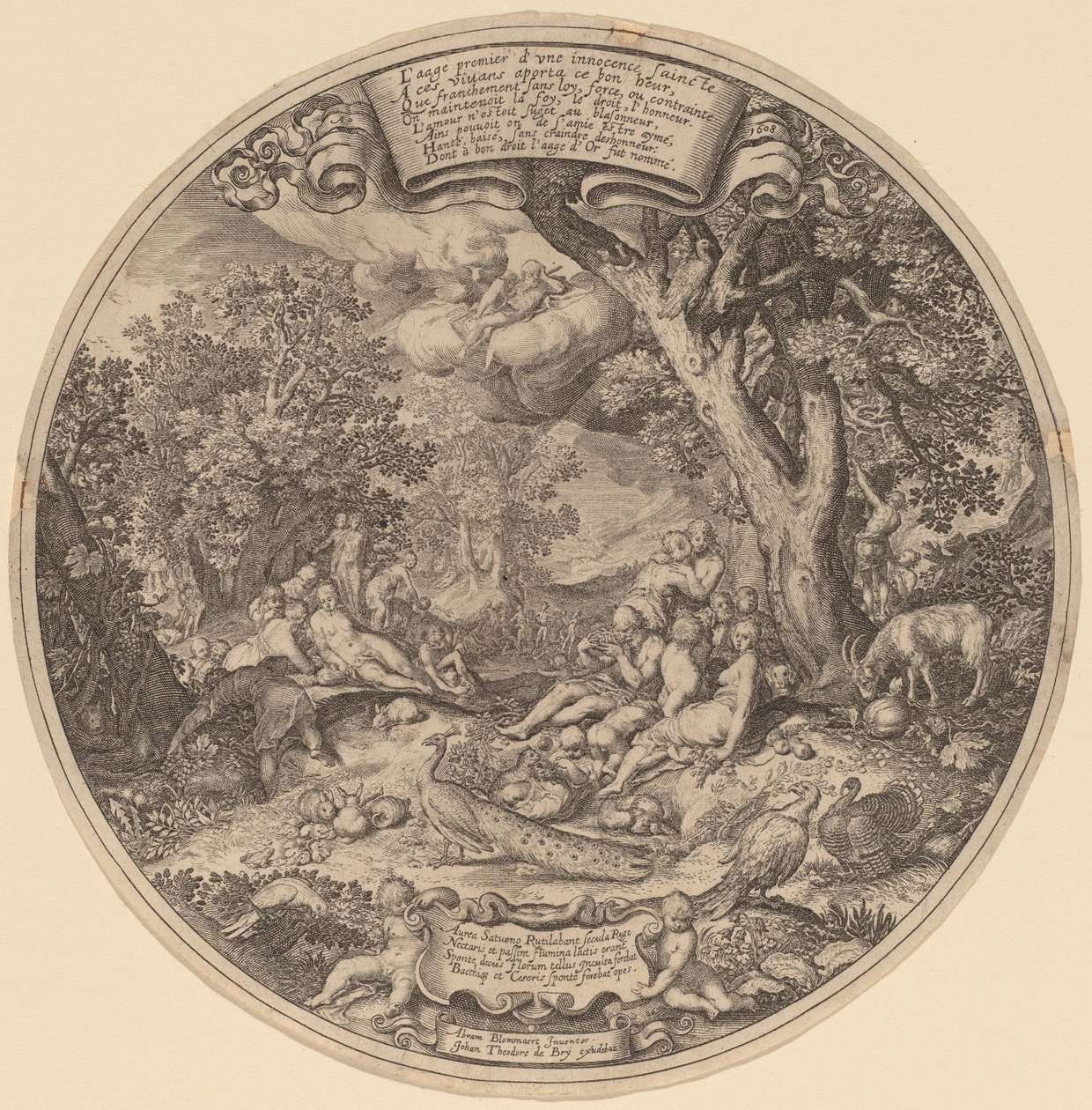 Złoty wiek autorstwa Jan Theodor de Bry after Abraham Bloemaert after Nicolaes