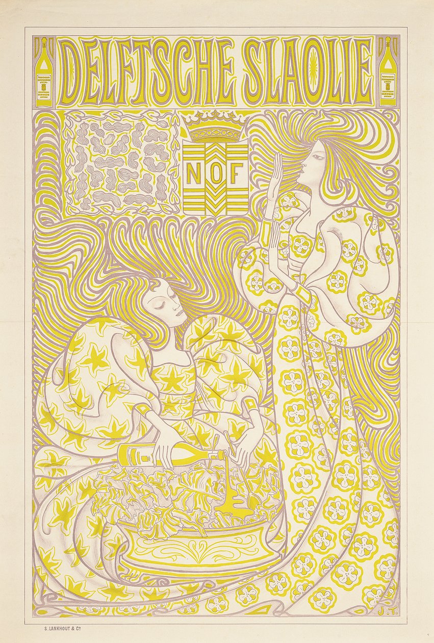 Plakat reklamowy Delft Salad Oil, 1894 autorstwa Jan Toorop