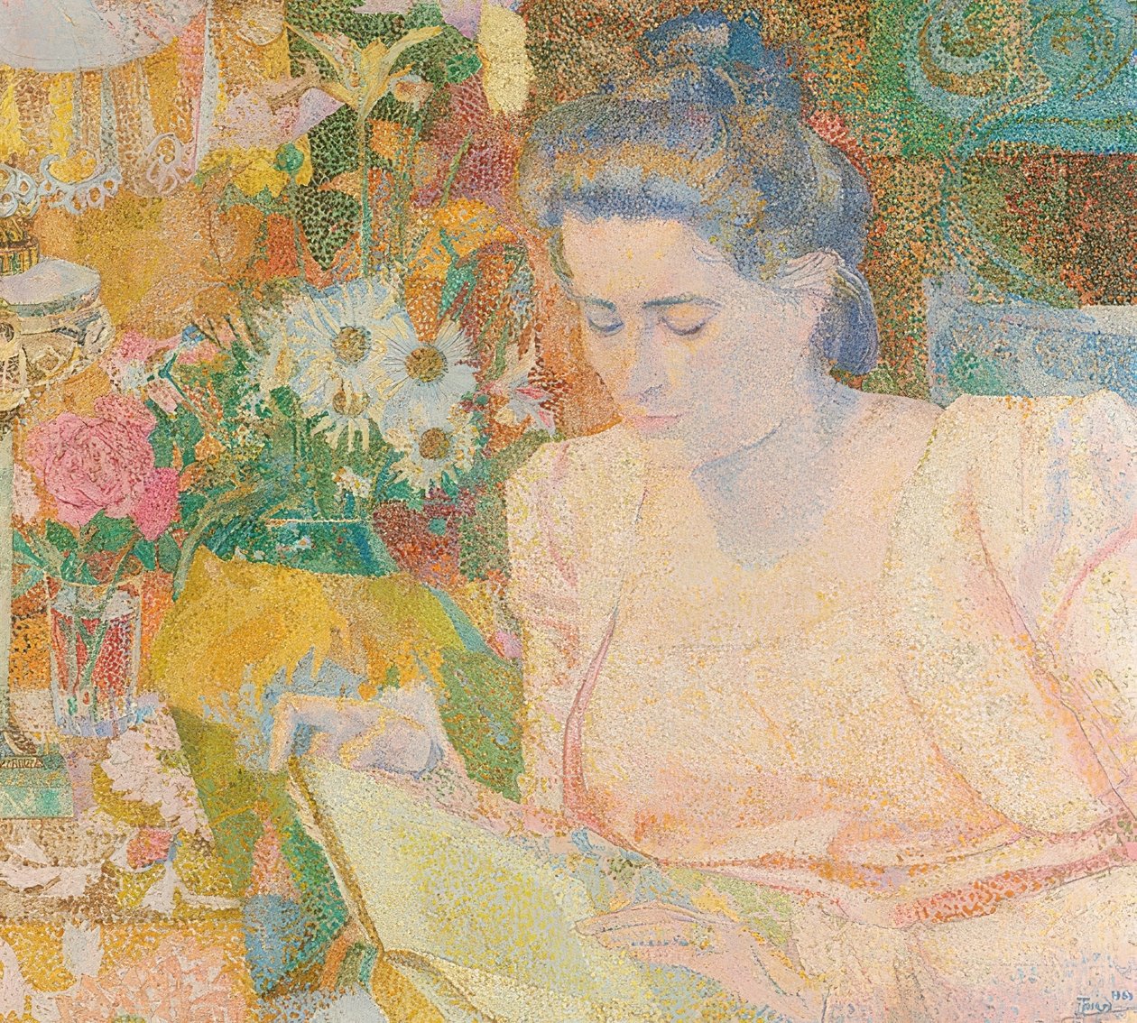 Portret Marie Jeanette de Lange. 1900 autorstwa Jan Toorop