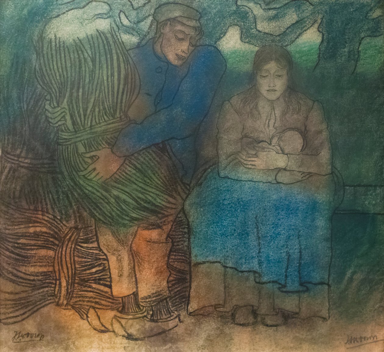 Szczęście rodziców autorstwa Jan Toorop
