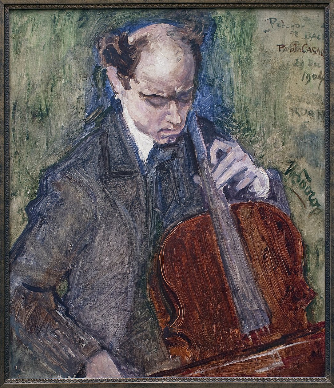 Pablo Casals (1876-1973) gra na wiolonczeli. Obraz Jana Tooropa (1858-1928), olej na płótnie autorstwa Jan Toorop
