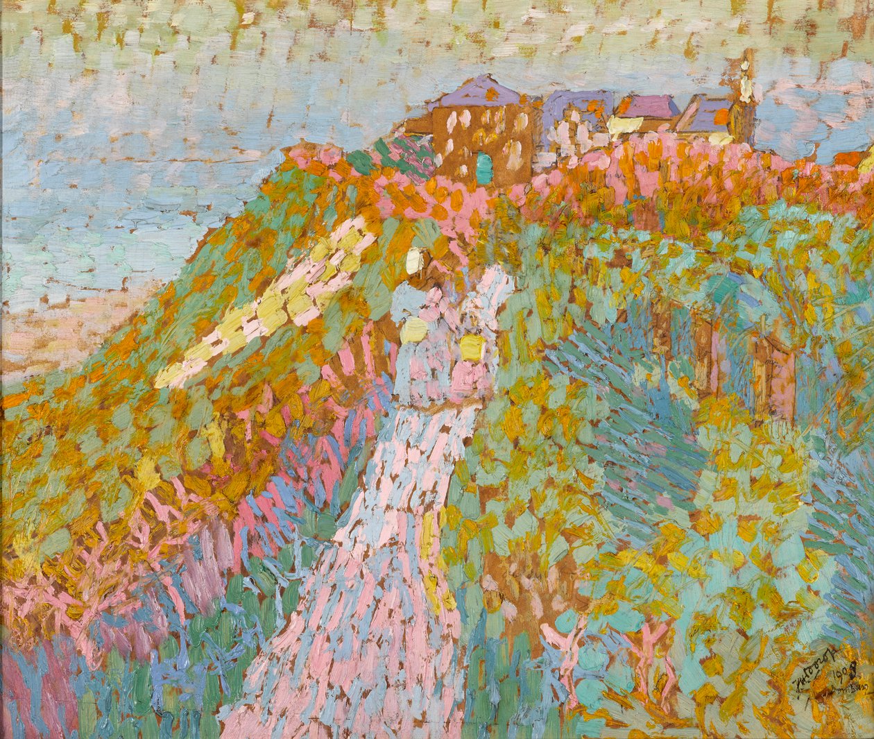 Wydmy w Domburgu, 1908 r. autorstwa Jan Toorop