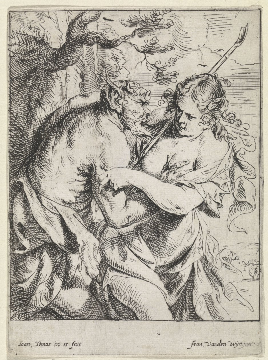 Satyr i pasterka autorstwa Jan Thomas