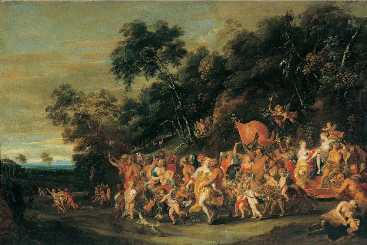 Triumf Bachusa, ok. 1650 (olej na płótnie) autorstwa Jan Thomas van Ieperen