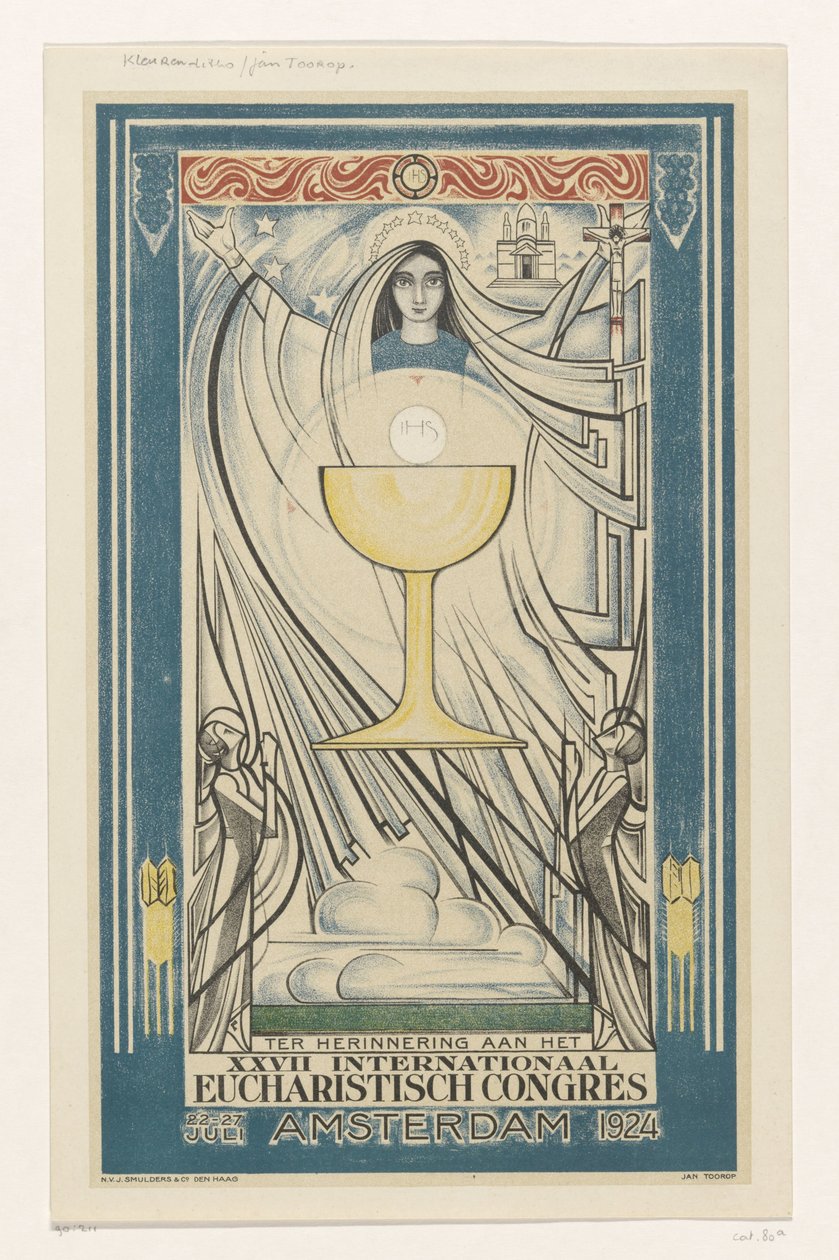 Plakat Międzynarodowego Kongresu Eucharystycznego, 1924 (tytuł serii) autorstwa Jan Toorop