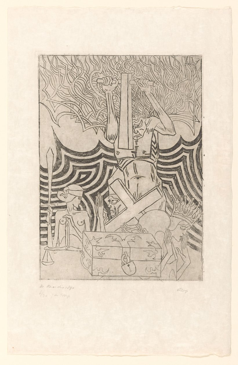 De Anarchie (oryginalny tytuł na obiekcie) De Anarchist (tytuł oryginalny) autorstwa Jan Toorop